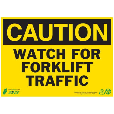 ZING Eco Safety Sign, Caution, 10X14- Model 2155